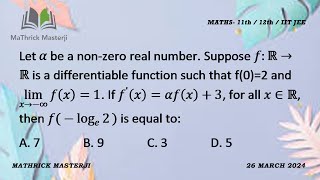 Let a be a nonzero real number Suppose fR R is a differentiable function such that f02 [upl. by Carol-Jean]