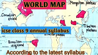 world map icse class 9 ll annual examination map class 9 icse ll icse class 9 map ll class 9 icse [upl. by Carlson]