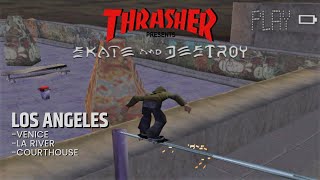 Thrasher Skate and Destroy 3  Los Angeles PS1 Gameplay [upl. by Artie]