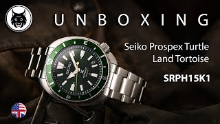 UNBOXING Seiko SRPH15K1 Prospex Turtle Land Tortoise SRPH17K  English Full Review watchdavidcom [upl. by Jewell]