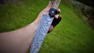 Making a 8 layers damascus knife   I failed with the handle [upl. by Euqinor]