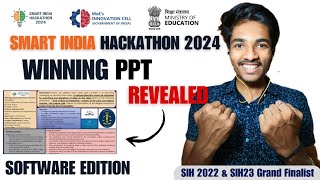 Revealing My winning SIH PPT  How to make SIH ppt  Software Edition PPT [upl. by Elauqsap364]