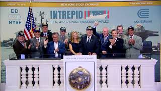 Intrepid Museum Rings NYSE Opening Bell [upl. by Ytte]