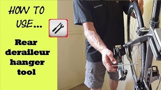 How to use a rear deraileur hanger tool [upl. by Jules]