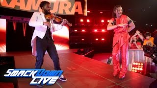 Twotime NXT Champion Shinsuke Nakamura debuts on SmackDown LIVE SmackDown LIVE April 4 2017 [upl. by Riti832]