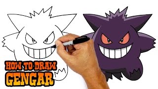 How to Draw Pokemon  Gengar [upl. by Crim]