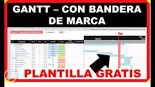 📊 Diagrama de Gantt en Excel con Marca Bandera para fecha actual Resuelto 2024 [upl. by Alet]