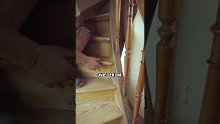 124 Jahre alte Treppe😍 renovieren handwerk treppen diy renovation diywood interior antique [upl. by Eseila]