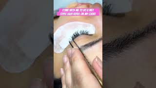 Wet Style Lash Extension Application lashextensiontraining eyelashextensions lashapplication fy [upl. by Byrn]