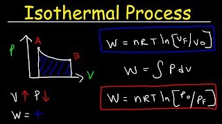 Isothermal process Thermodynamics  Work Heat amp Internal Energy PV Diagrams [upl. by Eelimaj]