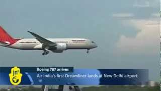 Air India Receives First Boeing 787 Dreamliner Massive Jet Arrives at IGI Airport New Delhi [upl. by Cassy]