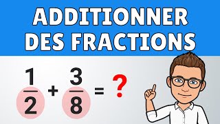 Additionner des fractions ✅ exemples faciles  Maths [upl. by Shuler783]