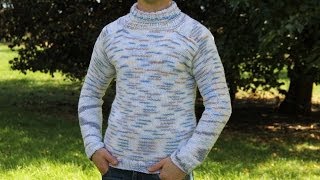 How to knit mens sweater  video tutorial with detailed instructions [upl. by Erej]