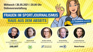 OnlinePodiumsdiskussion LIVE Frauen im Sportjournalismus [upl. by Eirojram46]