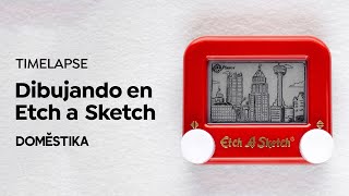 TIMELAPSE Ilustración  Dibujando en un Etch a Sketch  Princess Etch  Domestika [upl. by Ihculo890]