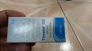 Timolet OD Bkc Free Eye Drops  Timolol Meleate Ophthalmic Solution  Timolet OD Eye Drops Hindi [upl. by Fricke]