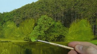 101 How To Paint Realistic Trees in 3 Easy Steps  Oil Painting Tutorial [upl. by Gordan]