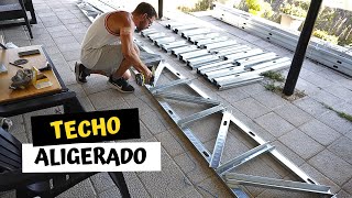 👉 Cómo hacer CERCHAS con PERFILES de PLADUR para el Techo del PORCHE y de la CASA con CONTENEDORES 🔩 [upl. by Shawnee916]