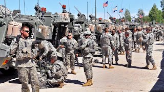 Hundreds of Combat Vehicles and Troops Send by the US Military Arrive at Israel Border [upl. by Allenaj]