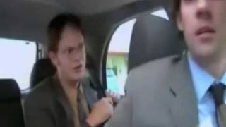 The Office Funny Clips Jim and Dwight Car Safety [upl. by Gnouv377]