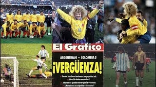 Argentina 05 Colômbia 1993  El Monumentazzo  Goals amp Highligths [upl. by Starbuck]