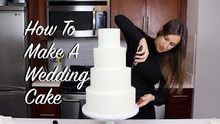 How To Make A Wedding Cake At Home  CHELSWEETS [upl. by Sukin]