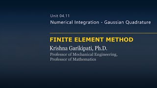 Numerical Integration  Guassian Quadrature  Lesson 4 [upl. by Sikes182]