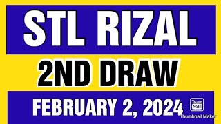 STL RIZAL RESULT TODAY 2ND DRAW FEBRUARY 2 2024 4PM [upl. by Mada919]