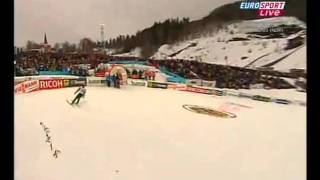 Harri Olli Vikersund 2009 219m  old HR Eurosport Deutsch [upl. by Semela]