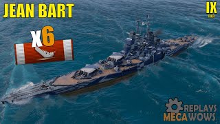 Jean Bart 6 Kills 237k damage  World of Warships Gameplay [upl. by Akirrehs]