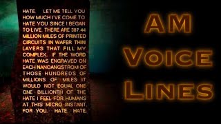 AM Voice Lines I Have No Mouth and I Must Scream [upl. by Aicenat]