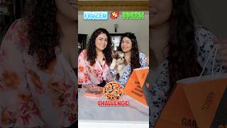 ❄️Frozen vs ♨️Fresh Pizza Challenge foodchallenge ytshorts thakursisters [upl. by Iyre]