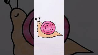 Easy way to draw snail shorts [upl. by Forsta]