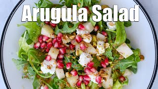 Arugula Salad with Goat Cheese and Pears  Salad Recipe [upl. by Laeahcim149]