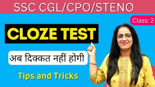 Cloze Test For SSC CGL  CPO  Steno  Part  2  Best Strategy  Tips amp Tricks  By Rani Maam [upl. by Shafer]