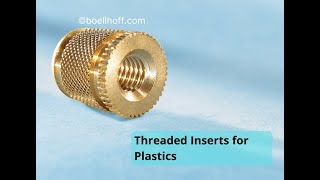 Threaded Inserts for plastics [upl. by Salvatore]