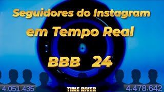 BBB 24  Seguidores do Instagram em Tempo Real  Big Day encerrada [upl. by Negriv]