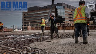 High rise concrete pour  Reimar Forming and Construction  Downtown Hamilton Ontario [upl. by Eiryk]