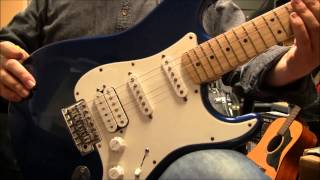 Fender Blue HSS Stratocaster Made in Mexico [upl. by Roshelle]