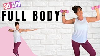 🔥30 MIN FULL BODY WORKOUT For Women  AT HOME  LOW IMPACT  OVER 50 NO JUMPING [upl. by Siberson]