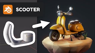 Scooter in Blender 290  3D Modeling Timelapse [upl. by Moazami]