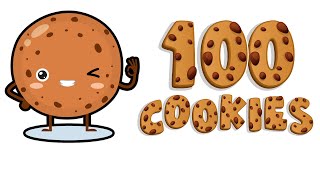 1 to 100 counting in english with Cookies 100th day of school activities Count to ONE HUNDRED [upl. by Uis793]