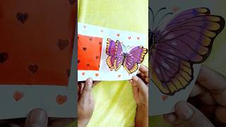 Birthday Gift card idea💡 butterfly diye gift card shorts giftcard butterfly [upl. by Heyer]