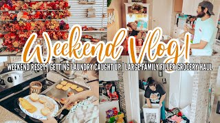 WEEKEND VLOG  mobile home living  getting my laundry under control  Walmart filler grocery haul [upl. by Nylirem]