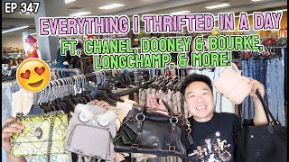 Everything I Thrifted In a Day Ft Chanel Dooney amp Bourke Longchamp amp More Ep 347 [upl. by Tomkiel]