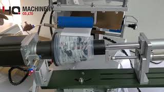 Desktop labeling machine for conical jarsYQ machinery tapered jar sticker label applicator Ukraine [upl. by Ailene]