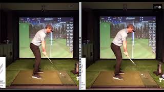 Heel vs toe shot  golf swing analysis [upl. by Roque400]