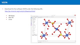 Unit 27  The Software VESTA [upl. by Odawa]