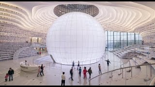 Tianjin Binhai Library  MVRDV  Tianjin Urban Planning and Design Institute 4K [upl. by Silecara960]