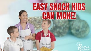 Healthy Snacks for Kids Homemade Energy Bite Recipe Kids Can Make Nut Free Option [upl. by Yesnil509]